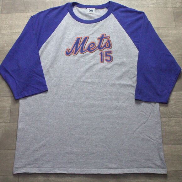 Y2k Lee Sport 2005 New York Mets MLB 3/4 Sleeve Raglan Shirt XL - Picture 2 of 5